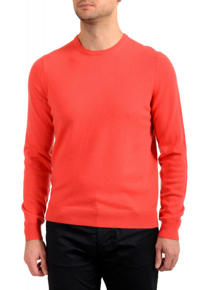Malo Optimum Men's Coral Pink Wool Cashmere Crewneck Pullover Sweater