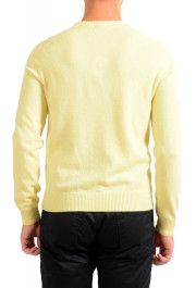 Malo Optimum Men's Yellow 100% Cashmere V-Neck Pullover Sweater: Picture 3