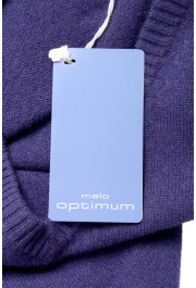 Malo Optimum Men's Purple 100% Cashmere V-Neck Pullover Sweater: Picture 6