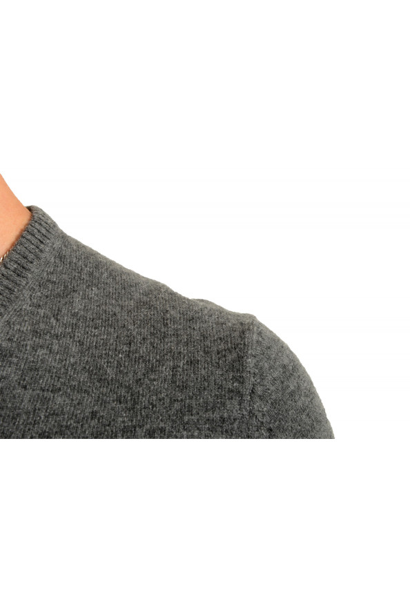 Malo Optimum Men's Gray 100% Cashmere V-Neck Pullover Sweater: Picture 4
