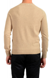 Malo Optimum Men's Beige 100% Cashmere V-Neck Pullover Sweater: Picture 3