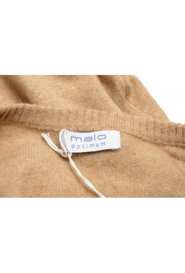 Malo Optimum Men's Beige 100% Cashmere V-Neck Pullover Sweater: Picture 6