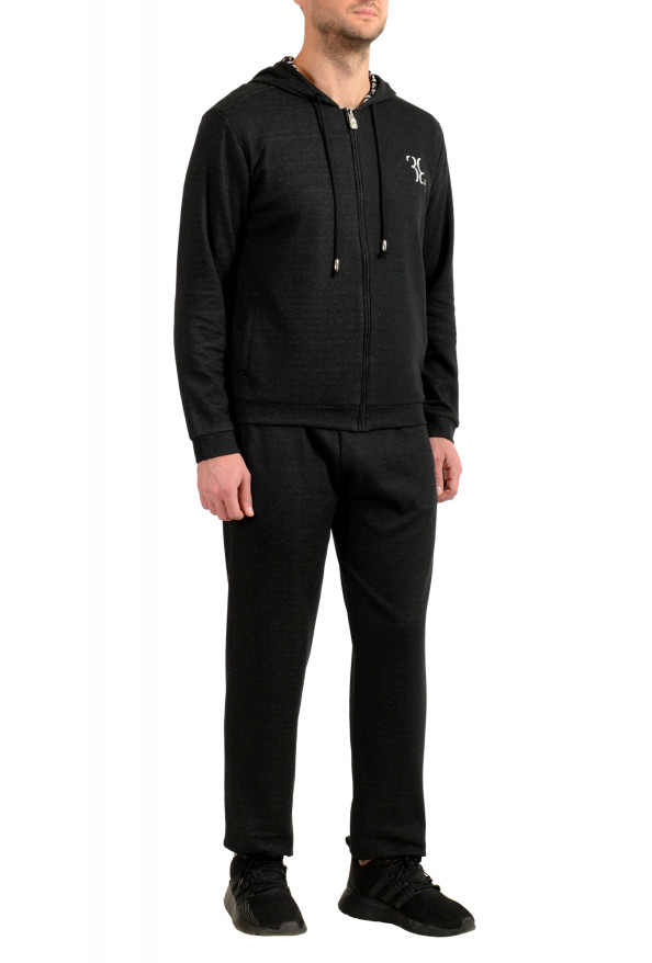 Billionaire Men's Off Black Full Zip Logo Print Track Sweat Suit: Picture 2