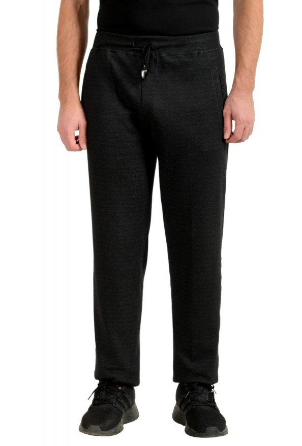 Billionaire Men's Off Black Full Zip Logo Print Track Sweat Suit: Picture 8