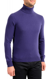 Malo Optimum Men's Purple 100% Cashmere Turtleneck Pullover Sweater: Picture 2