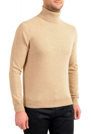 Malo Optimum Men's Light Beige 100% Cashmere Turtleneck Pullover Sweater: Picture 2