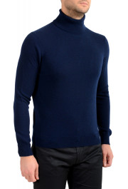 Malo Optimum Men's Navy Blue 100% Cashmere Turtleneck Pullover Sweater: Picture 2