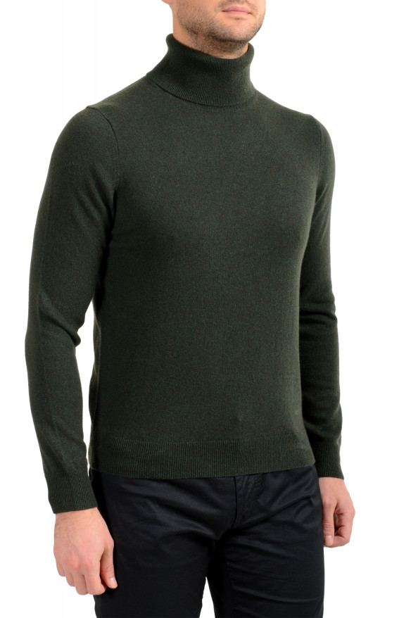Malo Optimum Men's Lizard Green 100% Cashmere Turtleneck Pullover Sweater: Picture 2