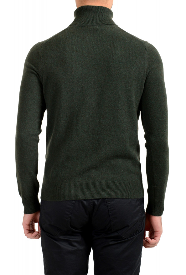 Malo Optimum Men's Lizard Green 100% Cashmere Turtleneck Pullover Sweater: Picture 3