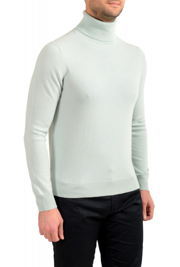 Malo Optimum Men's Green Tea 100% Cashmere Turtleneck Pullover Sweater: Picture 2