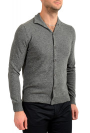 Malo Optimum Men's Gray Wool Cashmere Cardigan Sweater: Picture 2