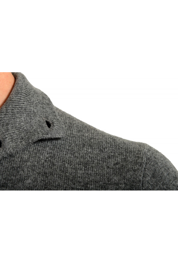 Malo Optimum Men's Gray Wool Cashmere Cardigan Sweater: Picture 4