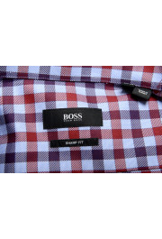 Hugo Boss Men's "Mark US" Sharp Fit Multi-Color Plaid Long Sleeve Dress Shirt: Picture 8