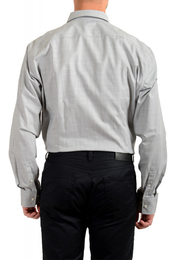 Hugo Boss Men's "Jango" Slim Fit Gray Plaid Long Sleeve Dress Shirt: Picture 6