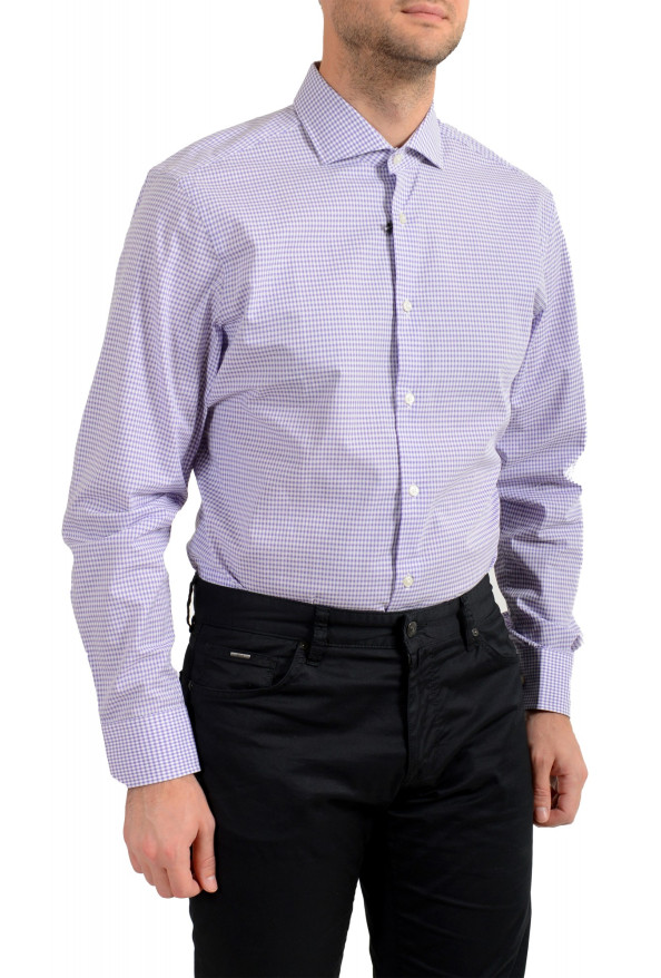 Hugo Boss Men's "Mark US" Sharp Fit Multi-Color Plaid Long Sleeve Dress Shirt: Picture 5