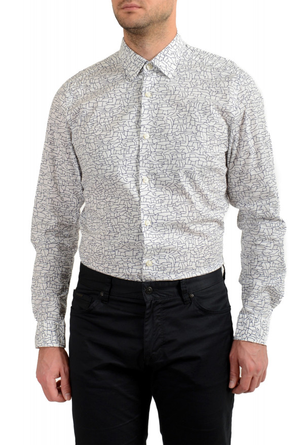 Hugo Boss Men's "Lukas_F" Regular Fit Geometric Print Long Sleeve Casual Shirt: Picture 4