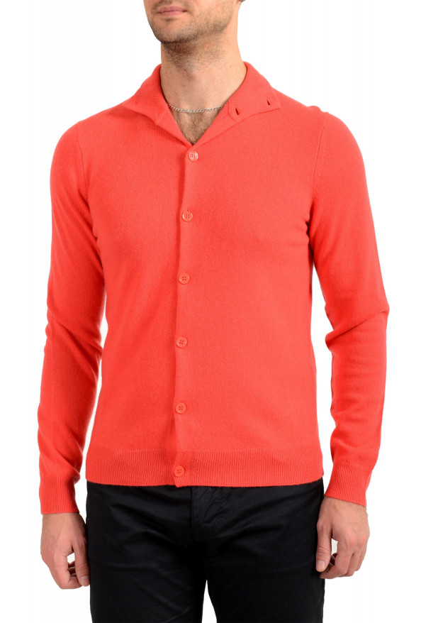 Malo Optimum Men's Salmon Pink Wool Cashmere Cardigan Sweater
