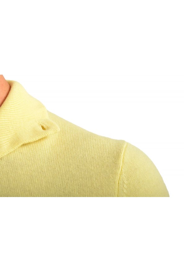 Malo Optimum Men's Yellow Wool Cashmere Cardigan Sweater: Picture 4