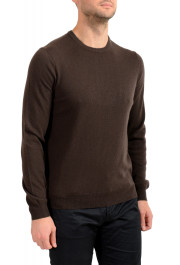 Malo Optimum Men's Coffee Brown Wool Cashmere Crewneck Pullover Sweater: Picture 2
