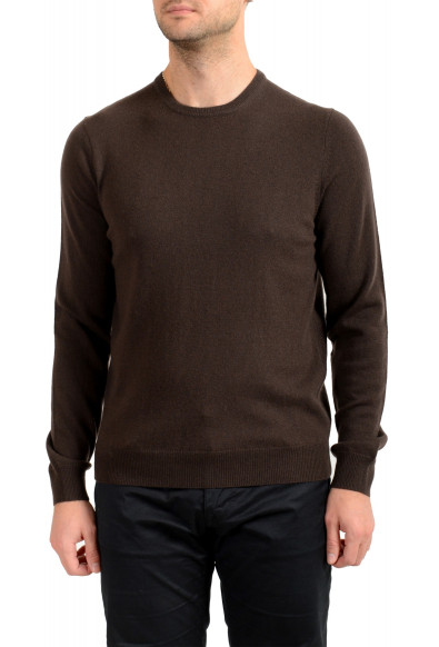 Malo Optimum Men's Coffee Brown Wool Cashmere Crewneck Pullover Sweater