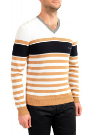 Dsquared2 Men's Multi-Color Striped V-Neck Pullover Sweater: Picture 2