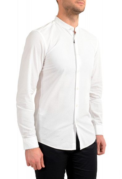 Hugo Boss Men's "Jordi" Slim Fit White Striped Long Sleeve Dress Shirt: Picture 2