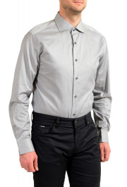 Hugo Boss Men's "T-Stanley" Regular Fit Gray Striped Long Sleeve Dress Shirt: Picture 5