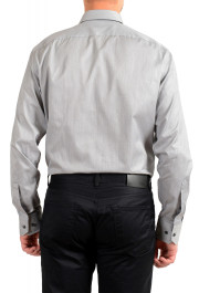 Hugo Boss Men's "T-Stanley" Regular Fit Gray Striped Long Sleeve Dress Shirt: Picture 6