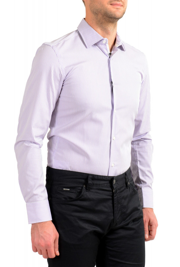 Hugo Boss Men's "Jesse" Slim Fit Multi-Color Striped Long Sleeve Dress Shirt: Picture 5