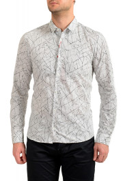 Hugo Boss Men's "Ero3/W" Extra Slim Fit Geometric Print Long Sleeve Casual Shirt