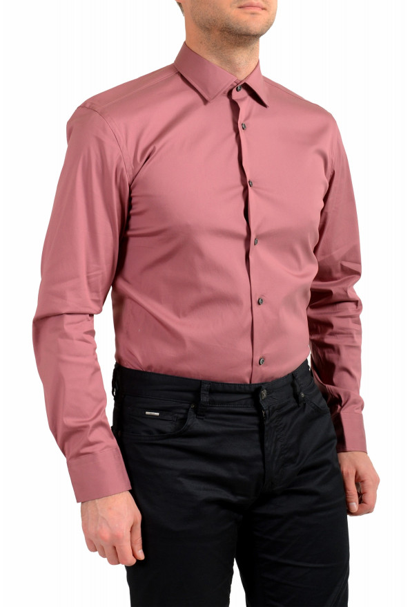 Hugo Boss Men's "Jenno" Slim Fit Stretch Purplish Pink Long Sleeve Dress Shirt: Picture 5