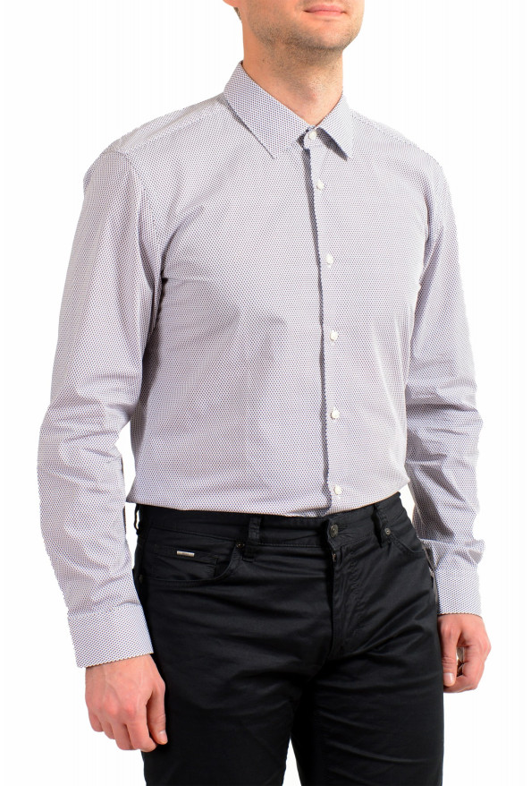 Hugo Boss Men's "Isko" Slim Fit Geometric Print Long Sleeve Dress Shirt: Picture 5