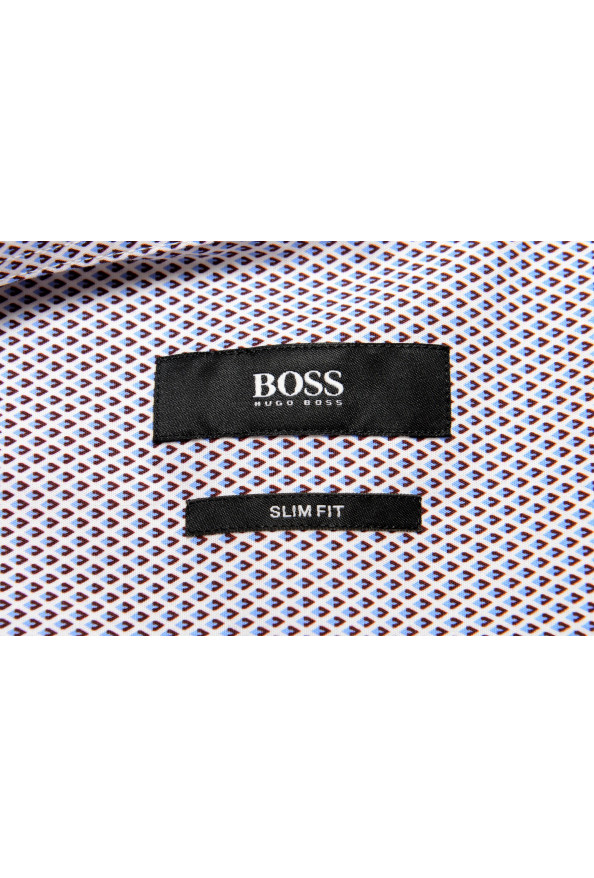 Hugo Boss Men's "Isko" Slim Fit Geometric Print Long Sleeve Dress Shirt: Picture 9