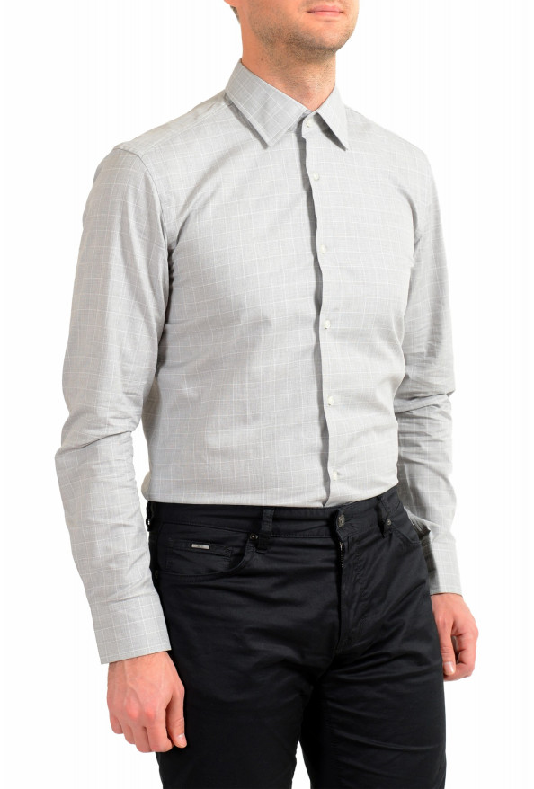 Hugo Boss Men's "Jango" Slim Fit Plaid Long Sleeve Dress Shirt: Picture 5