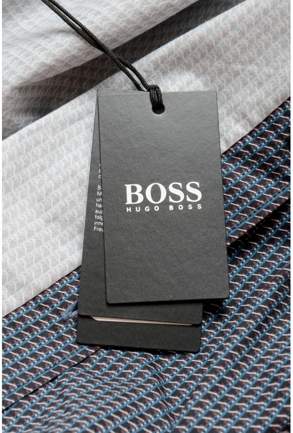 Hugo Boss Men's Ronni Slim Fit Stretch Geometric Print Long Sleeve Casual Shirt: Picture 8