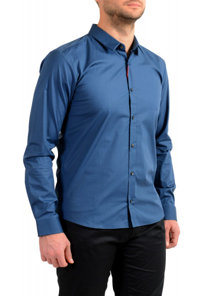 Hugo Boss Men's "Ero3" Blue Extra Slim Fit Stretch Long Sleeve Casual Shirt: Picture 2