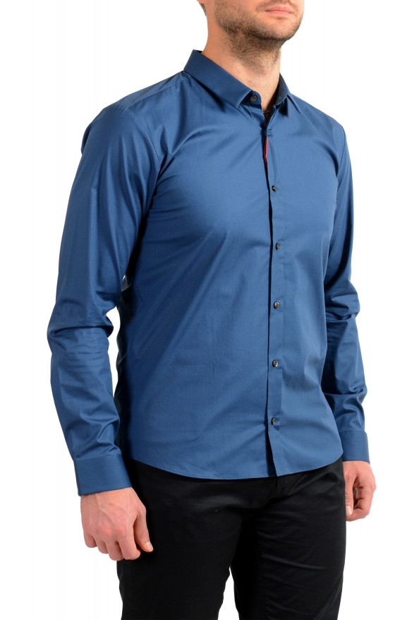 Hugo Boss Men's "Ero3" Blue Extra Slim Fit Stretch Long Sleeve Casual Shirt: Picture 2