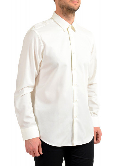 Hugo Boss Men's "Eliott" Regular Fit Off White Long Sleeve Dress Shirt: Picture 2