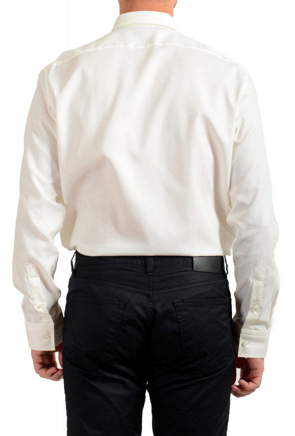 Hugo Boss Men's "Eliott" Regular Fit Off White Long Sleeve Dress Shirt: Picture 6