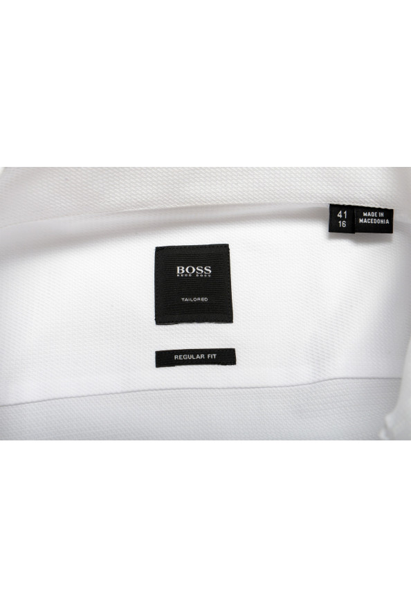 Hugo Boss Men's "T-Stanley" Regular Fit White Long Sleeve Dress Shirt: Picture 9