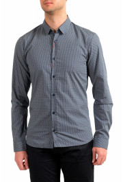 Hugo Boss Men's "Ero3-W" Extra Slim Fit Geometric Print Long Sleeve Casual Shirt