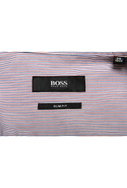 Hugo Boss Men's "Jordi" Multi-Color Striped Slim Fit Long Sleeve Dress Shirt: Picture 9