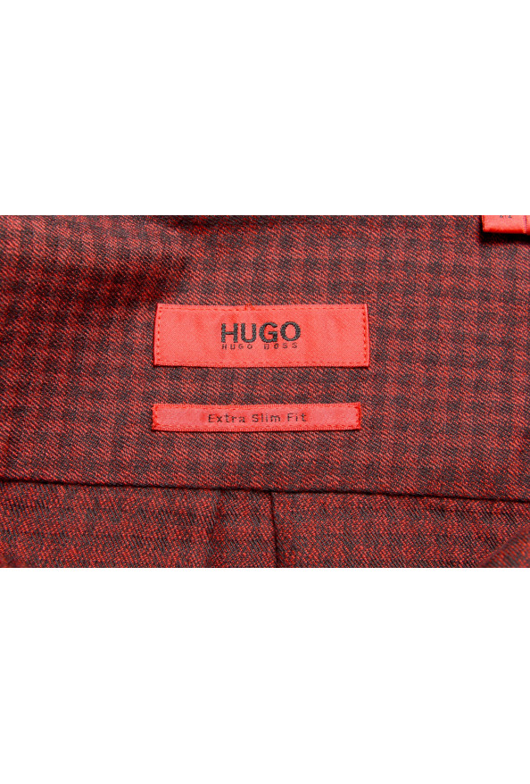 Hugo Boss Men's "Ero3-W" Multi-Color Plaid Extra Slim Fit Long Sleeve Shirt: Picture 8