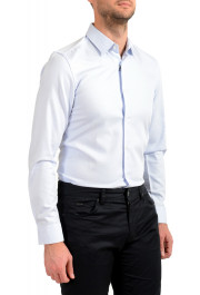 Hugo Boss Men's "Isko" Blue Polka Dot Slim Fit Long Sleeve Dress Shirt: Picture 5