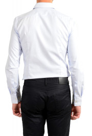 Hugo Boss Men's "Isko" Blue Polka Dot Slim Fit Long Sleeve Dress Shirt: Picture 6