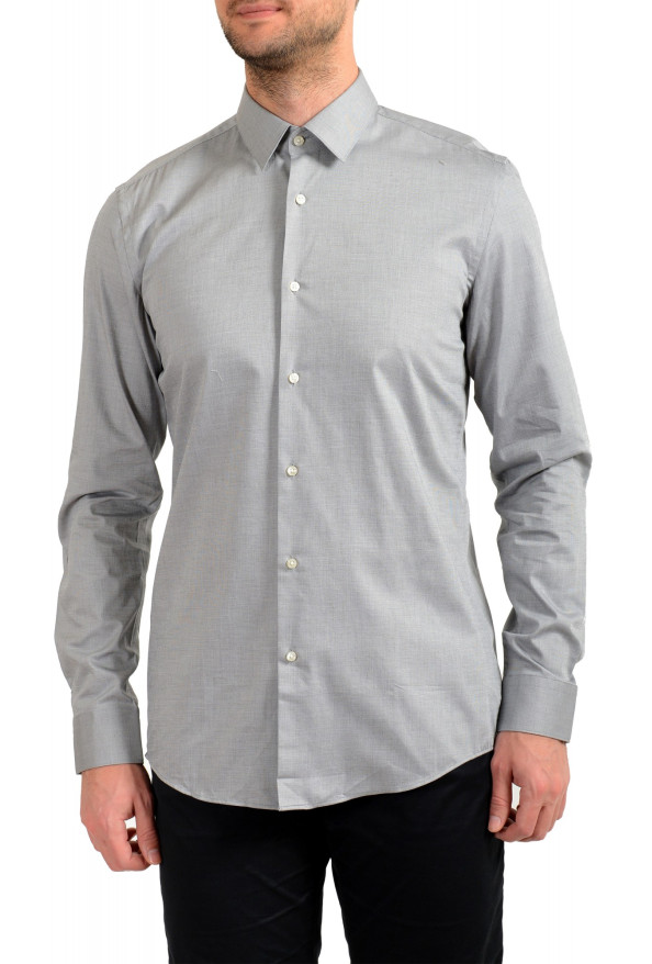 Hugo Boss Men's "Isko" Gray Slim Fit Long Sleeve Dress Shirt