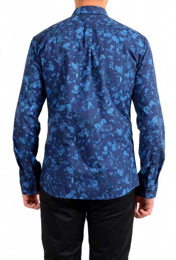 Hugo Boss Men's "Ero3-W" Blue Floral Print Extra Slim Fit Shirt: Picture 3