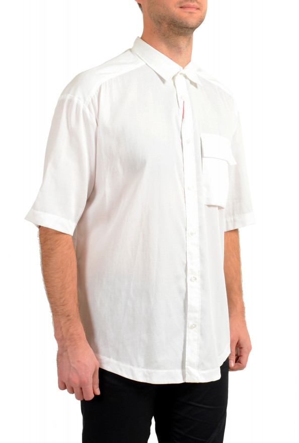 Hugo Boss Men's "Eliando" White Short Sleeve Casual Shirt: Picture 2