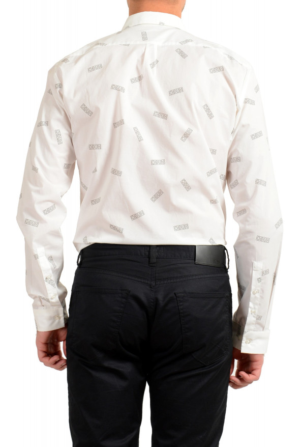 Hugo Boss Men's "Ero3-W" White Logo Print Extra Slim Fit Shirt: Picture 6