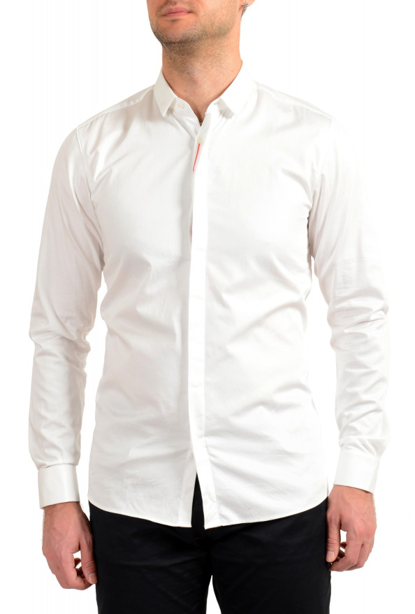 Hugo Boss Men's Ejinar White Extra Slim Fit Long Sleeve Dress Shirt